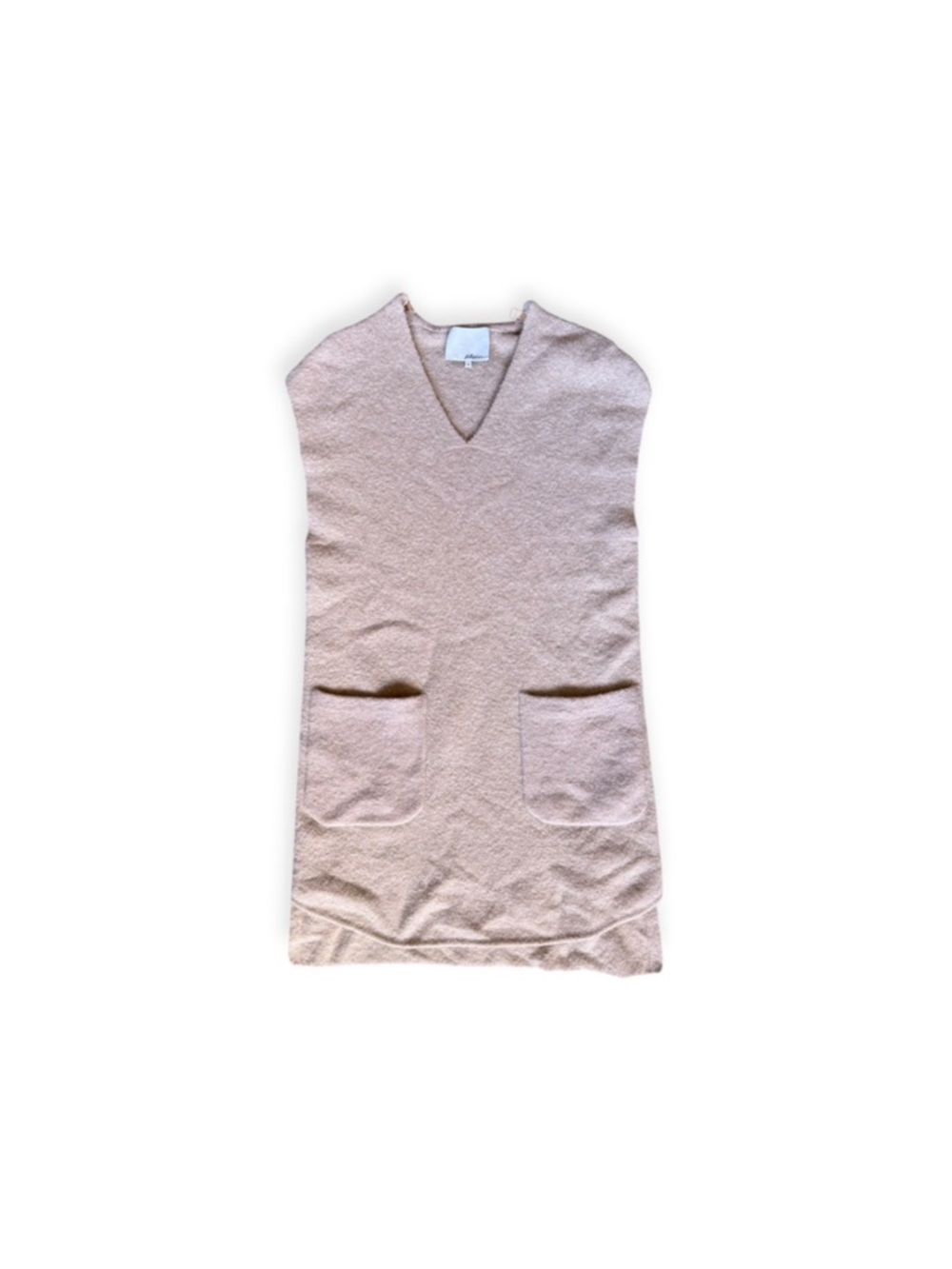 3.1 Phillip Lim Cream Zip Knit Tunic Dress Minimalist Scandi Quiet Luxury